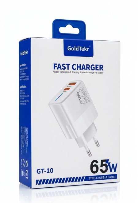 عظمة شاحن GT-10 tybe-c USB 65W